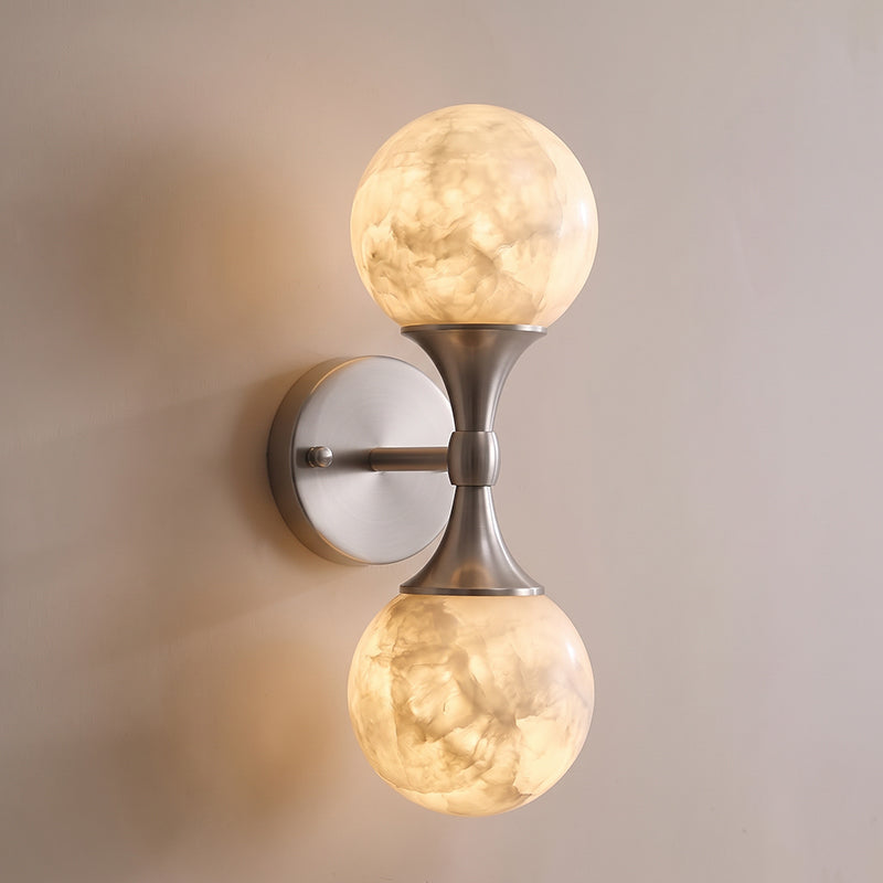 Ulverford Aplique de pared doble de alabastro