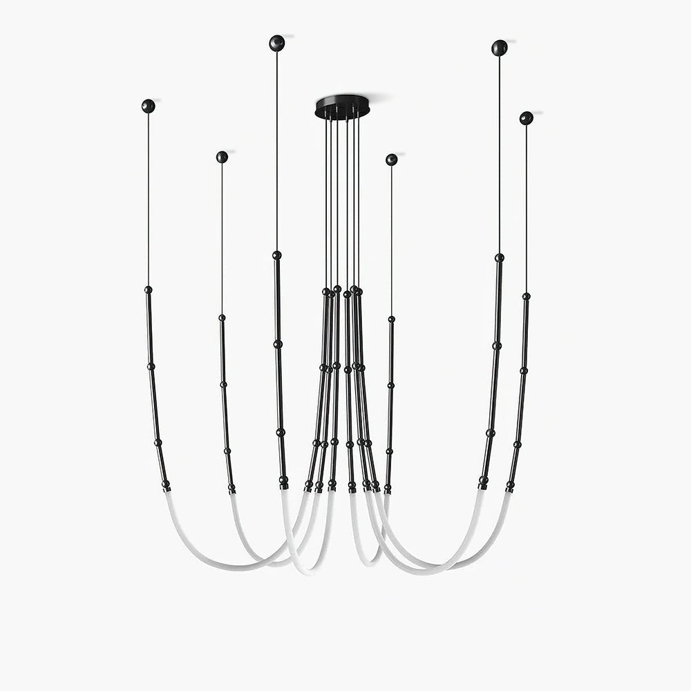 Rio lámpara de araña Leda LED Flexible moderna Escultórica