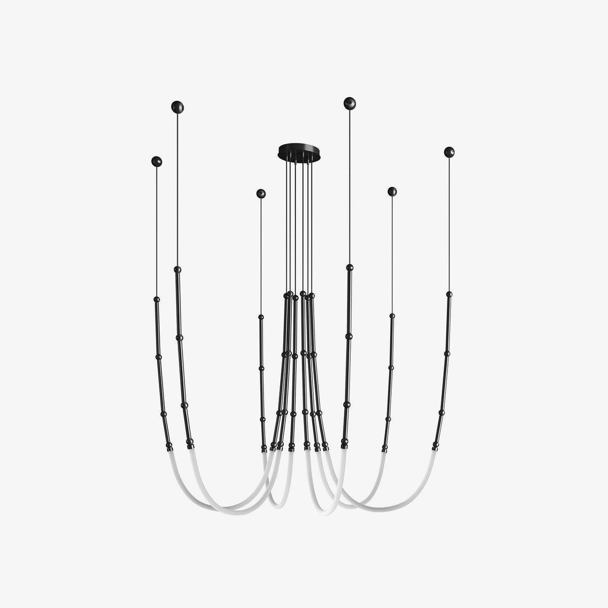 Rio lámpara de araña Leda LED Flexible moderna Escultórica