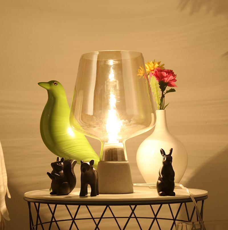 Elairella lámpara de mesa minimalista en cemento