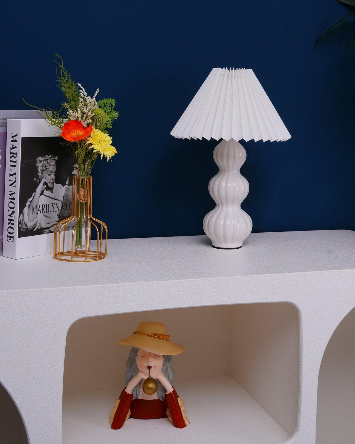 Hart lámpara de mesa vintage de tejido