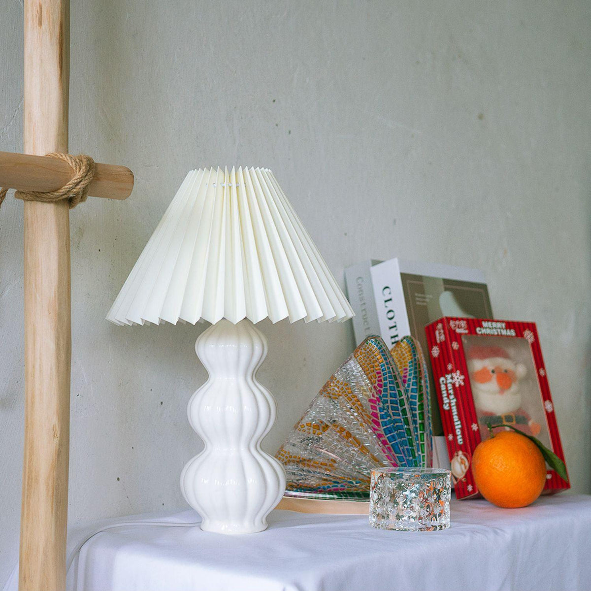 Hart lámpara de mesa vintage de tejido