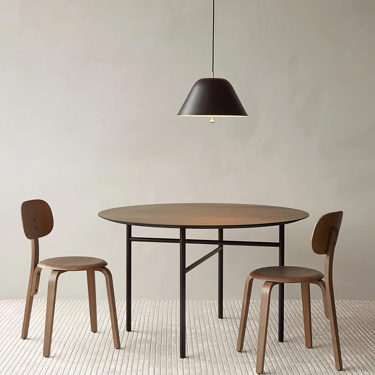Lámpara colgante moderna de metal en verde y blanco minimalista