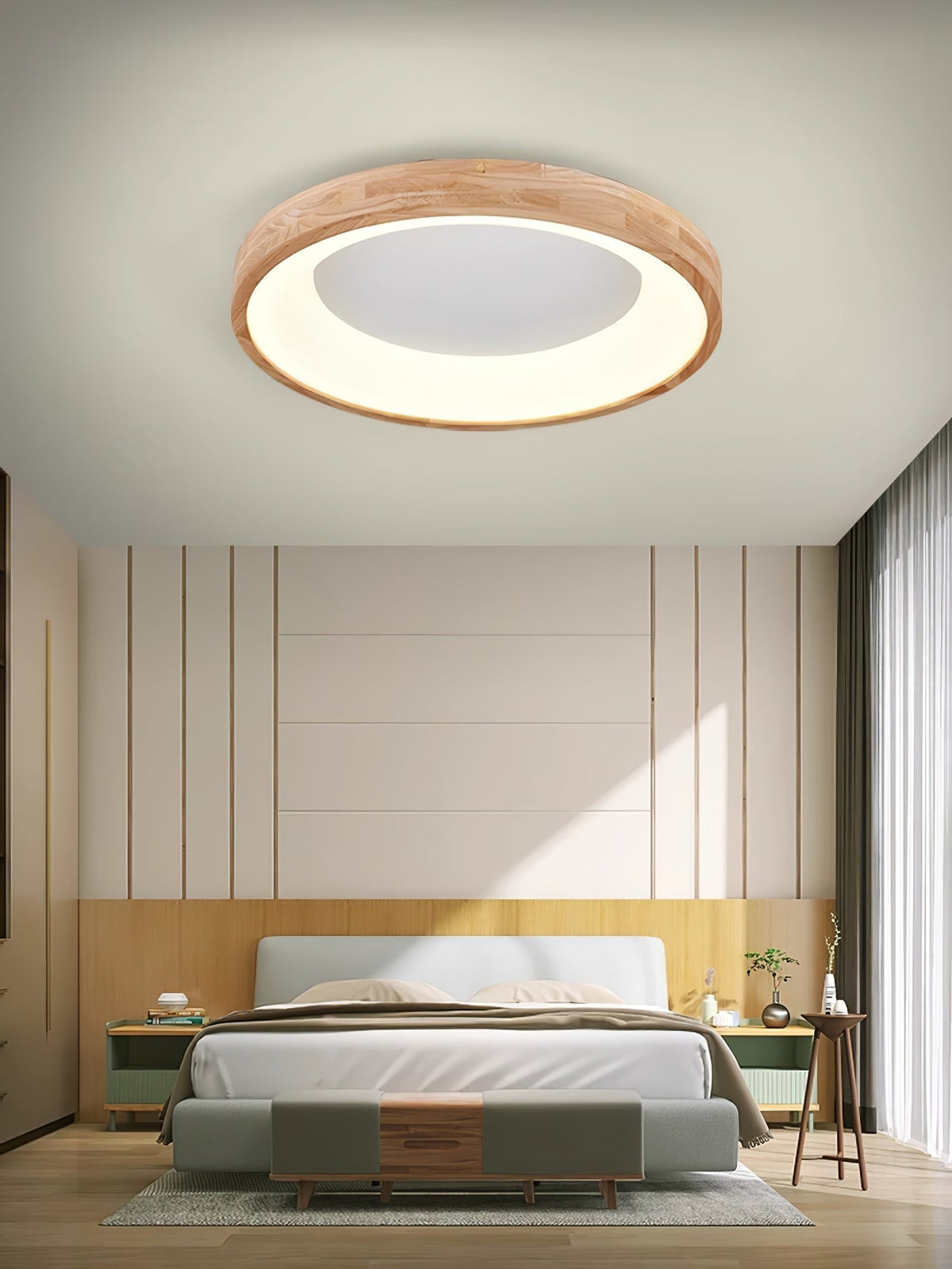 Uphae lámpara de techo moderna minimalista cuadrada de madera