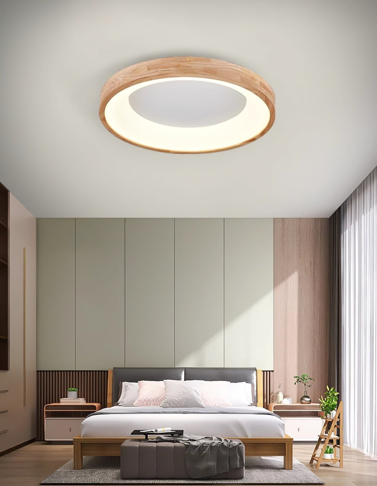 Uphae lámpara de techo moderna minimalista cuadrada de madera