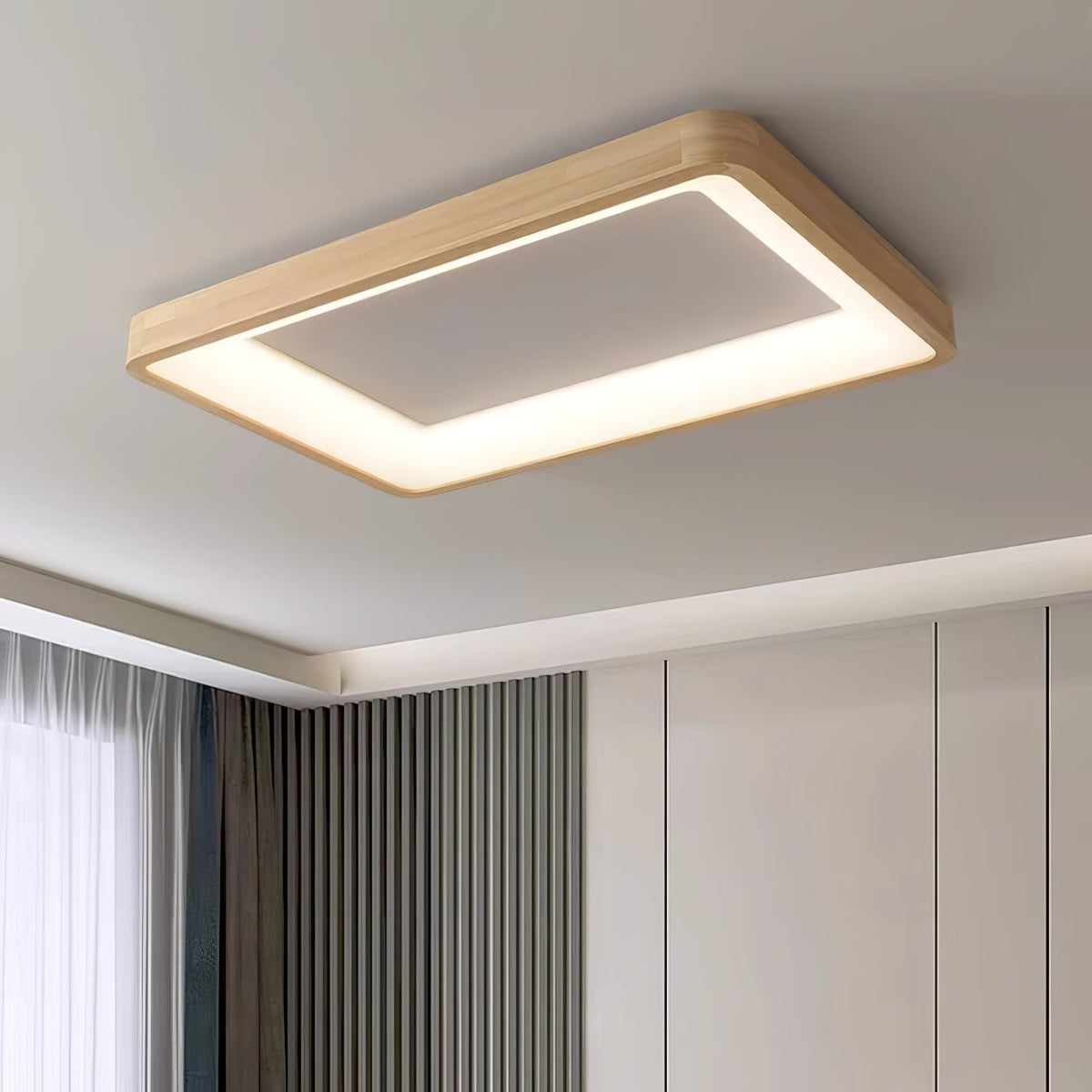 Uphae lámpara de techo moderna minimalista cuadrada de madera