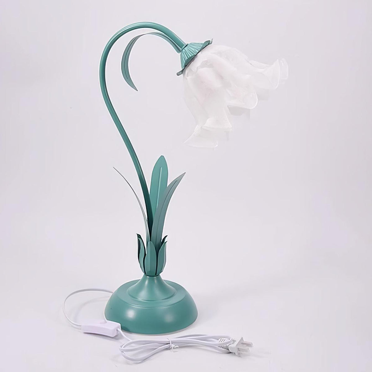 Zorien lámpara de mesa de acrílico con diseño floral