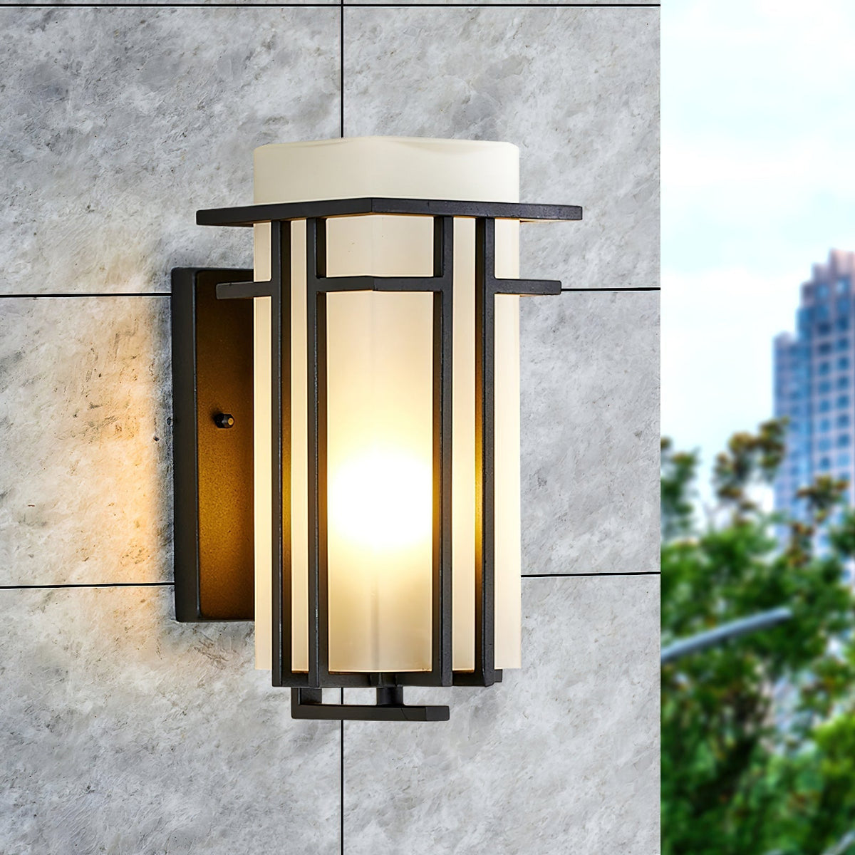 Wilen aplique de pared de hierro Farol