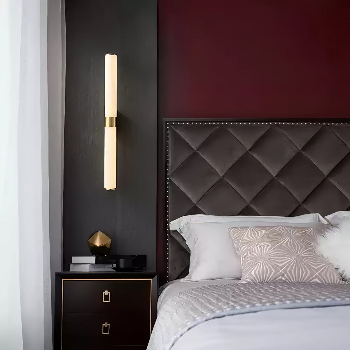 Olmirira aplique de pared minimalista en alabastro