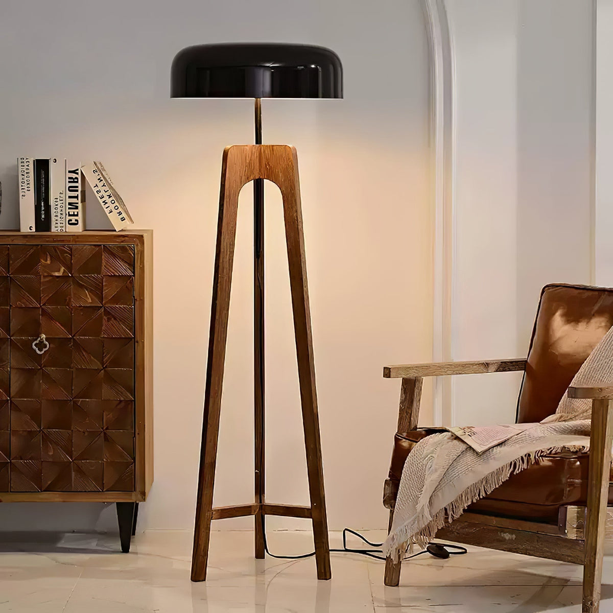 Kovain lámpara de pie de madera minimalista