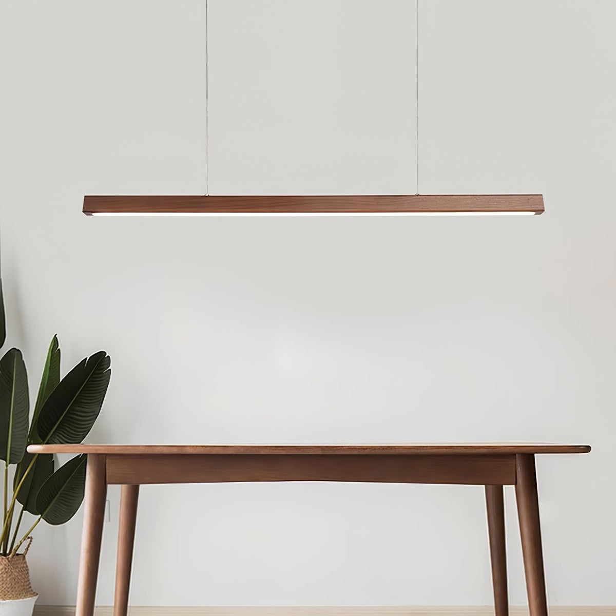 Elowen Lámpara Colgante Lineal Minimalista Madera