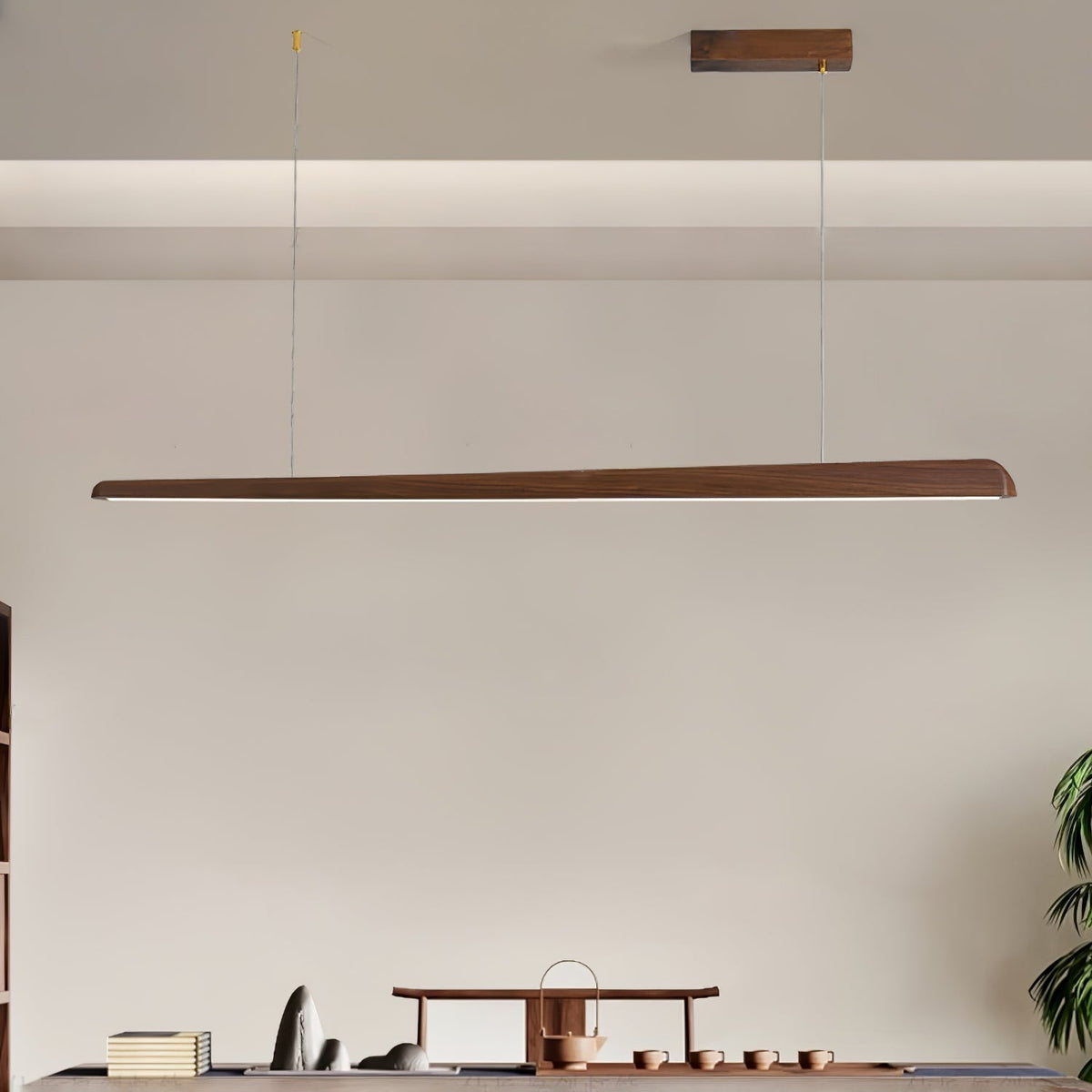Sylanaya lámpara colgante de madera minimalista