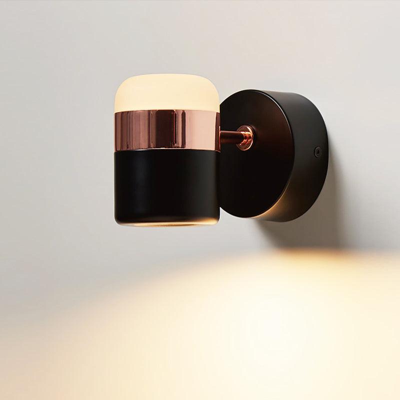 Liorinora aplique de pared negro vidrio regulable