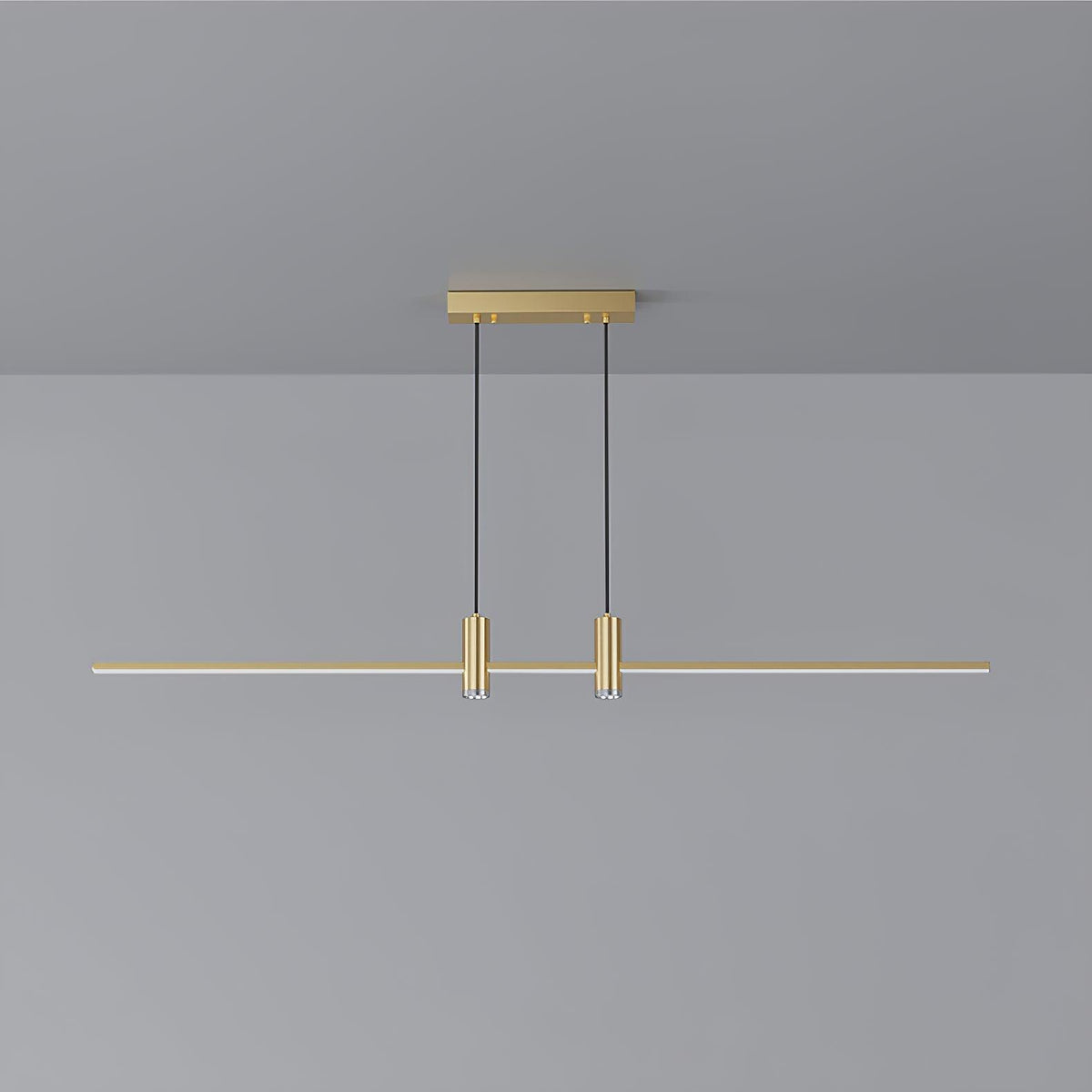 Auroaine lámpara colgante dorada minimalista para comedor