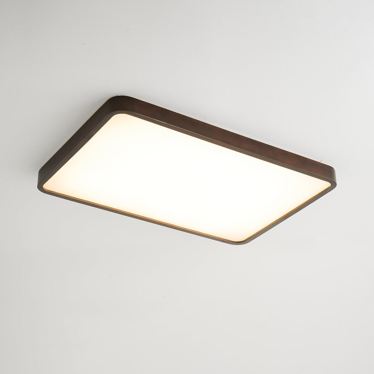 Rinirel lámpara de techo moderna minimalista rectangular de madera