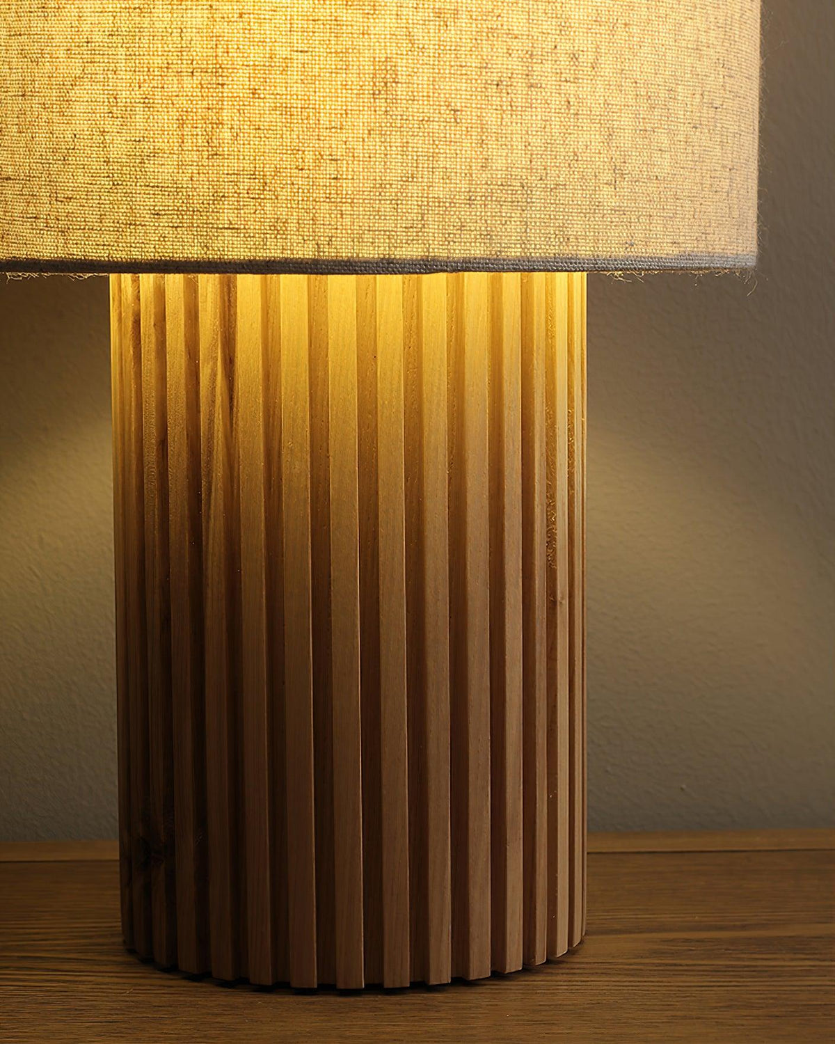 Grove lámpara de mesa vintage de tejido