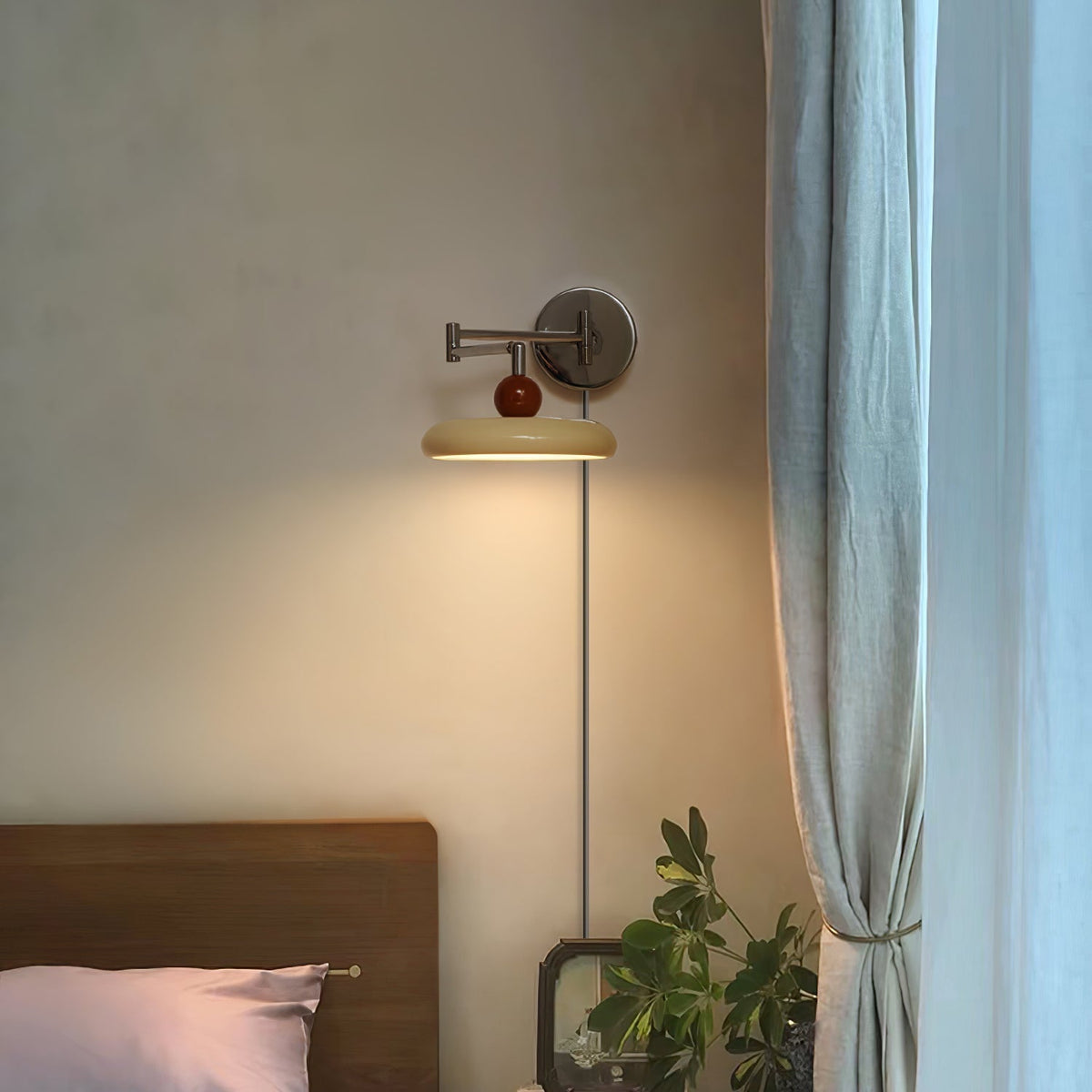 Aira Lámpara de Pared con Enchufe Verde / Beige