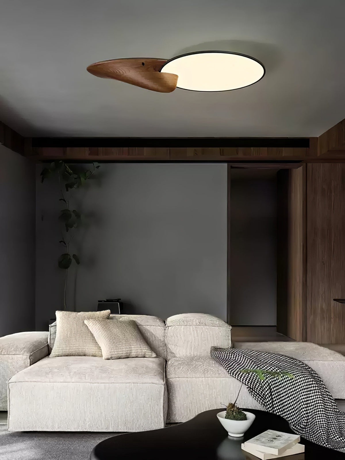 Zovenel Premium lámpara de techo de madera elegancia Peak
