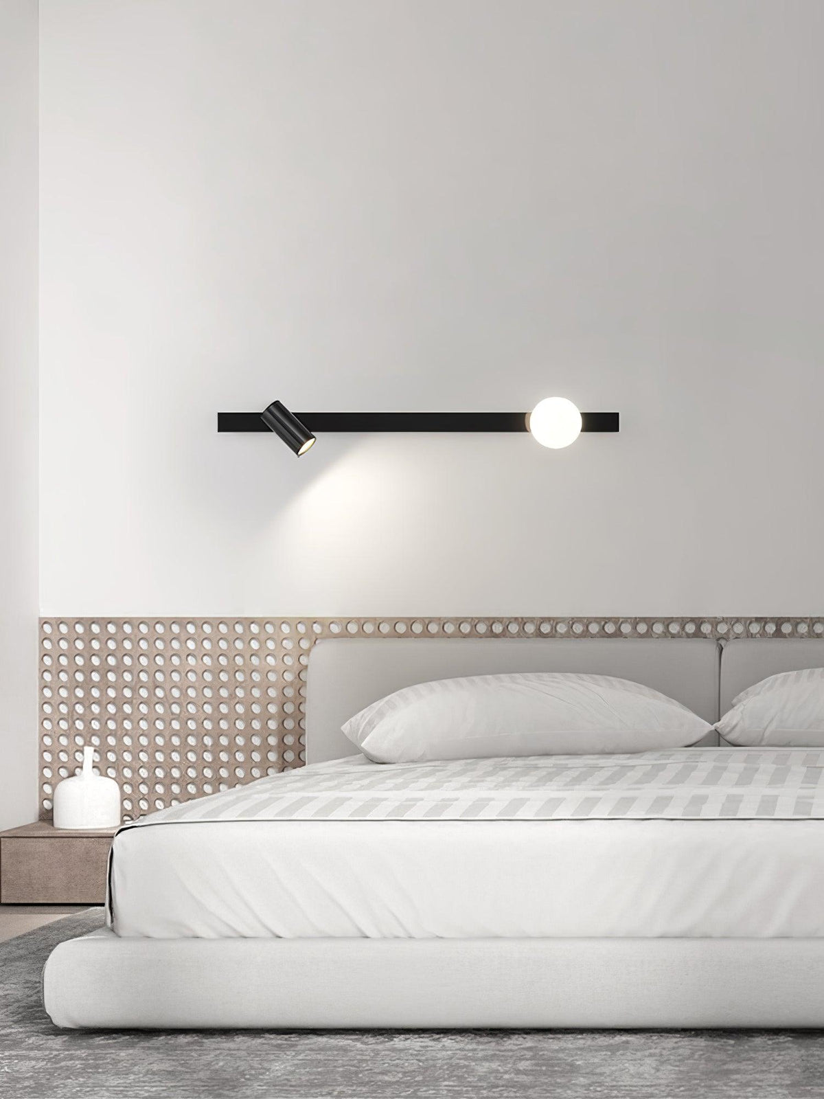Aloz aplique de pared minimalista de vidrio y latón