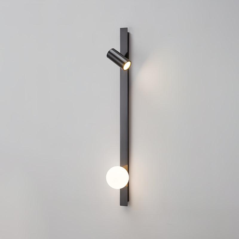 Aloz aplique de pared minimalista de vidrio y latón