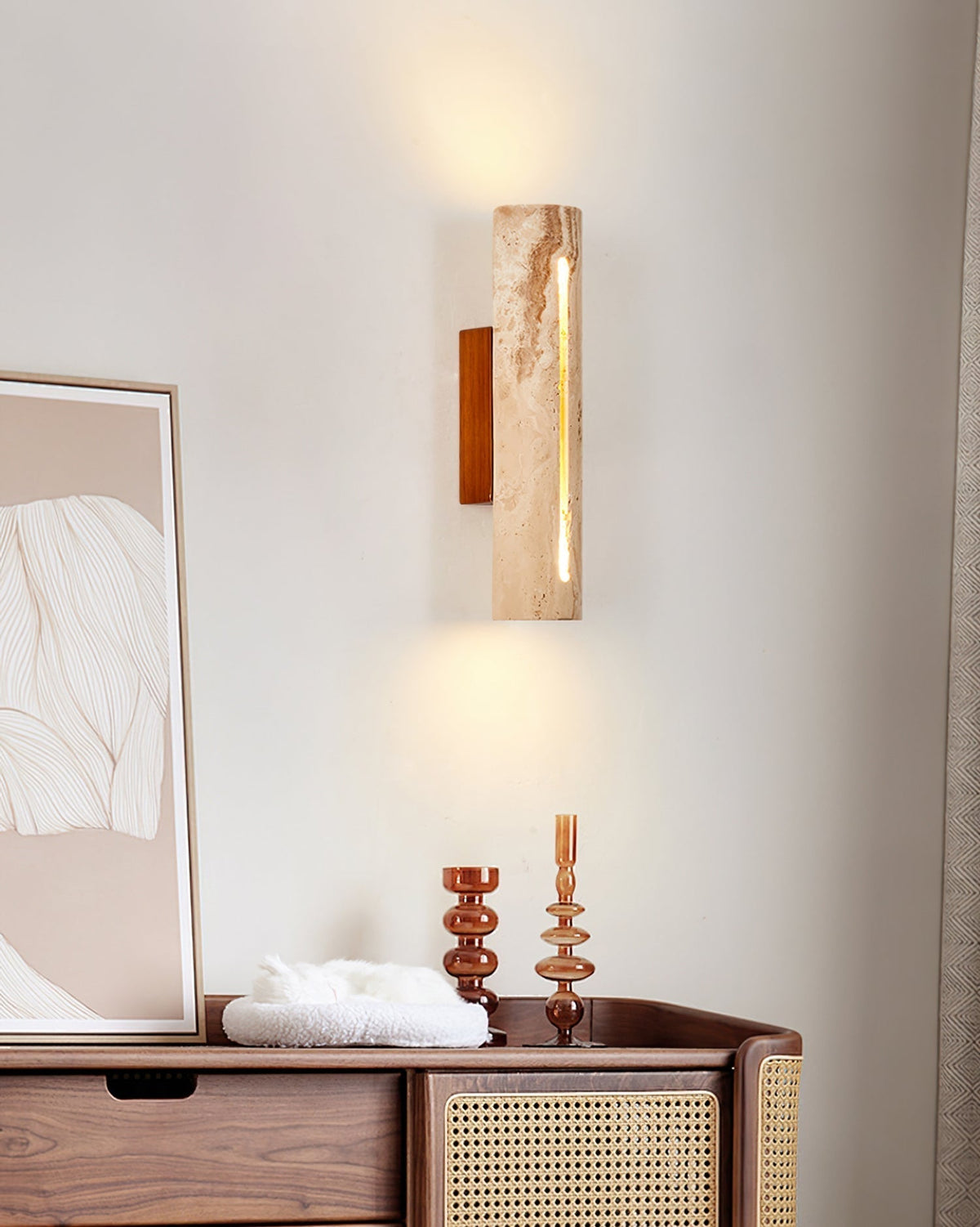 Nissa aplique de pared travertino