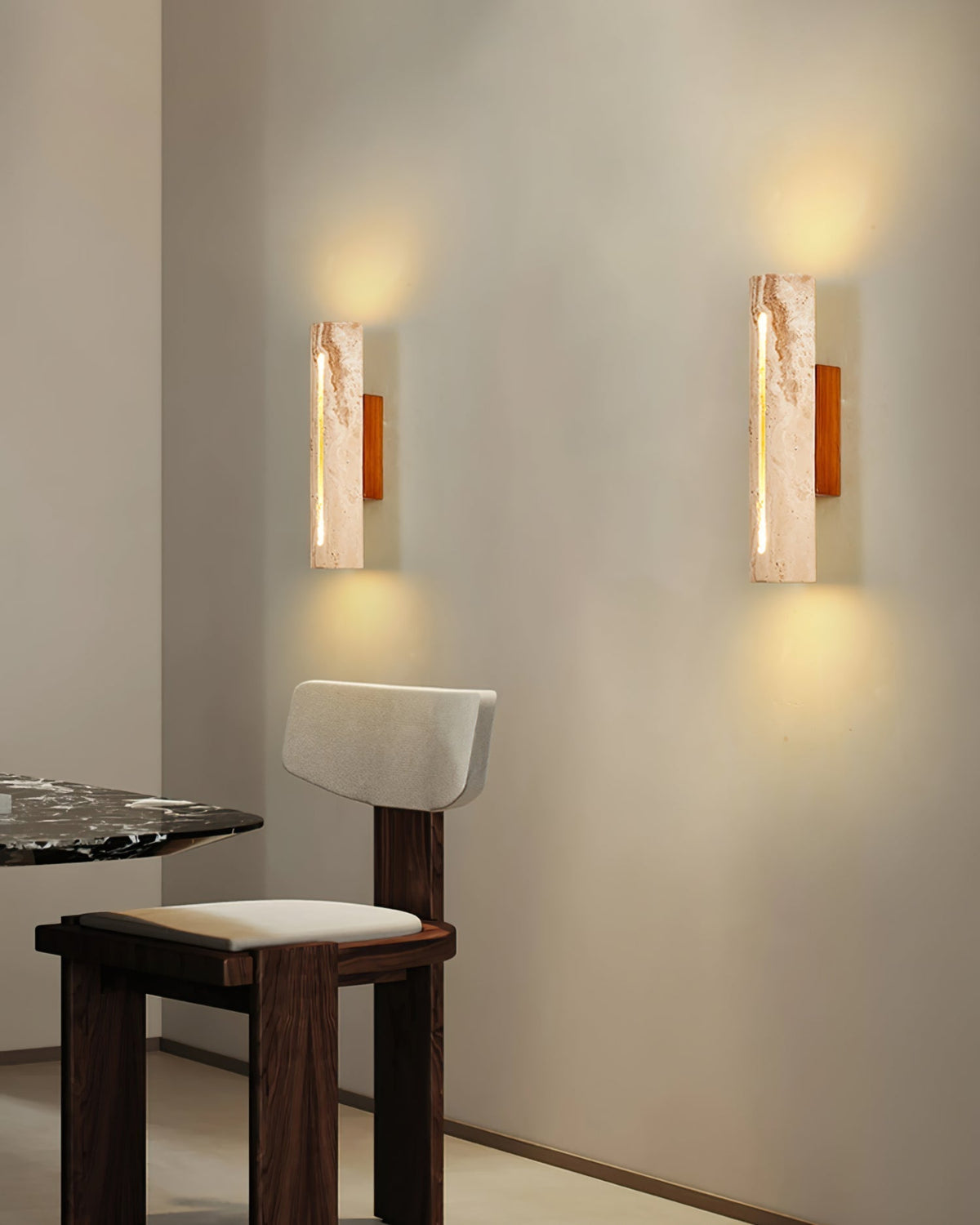 Nissa aplique de pared travertino