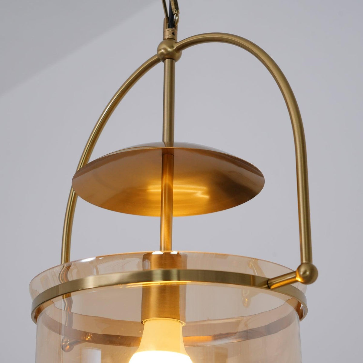 June Unusual Glass Amber Clear Pendant Light