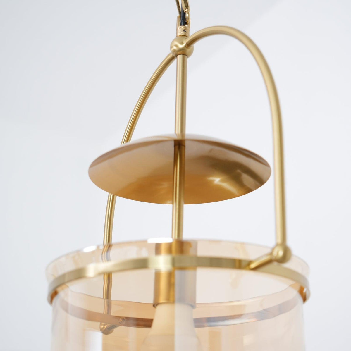 June Unusual Glass Amber Clear Pendant Light