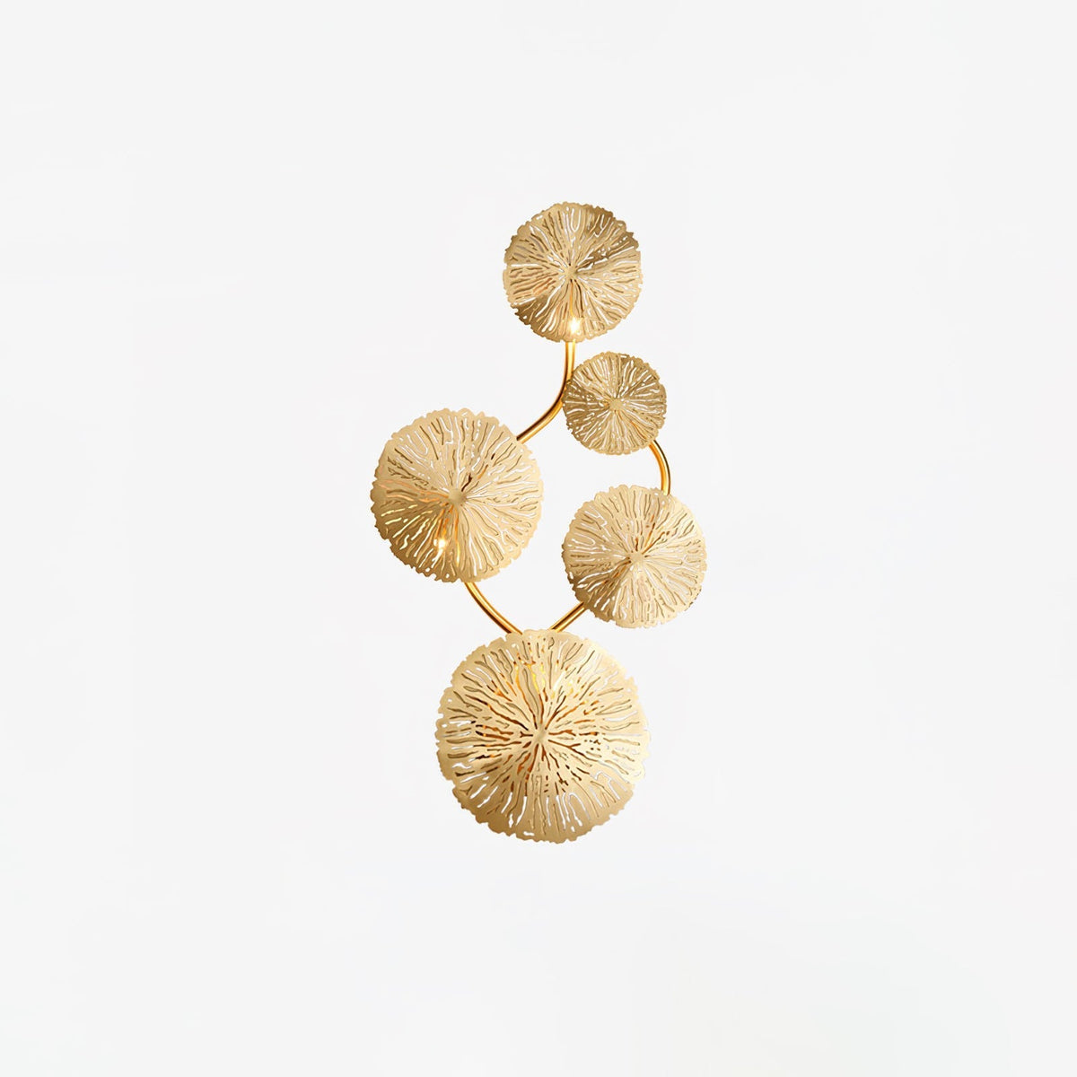 Rylso aplique de pared Lotus Leaf de latón