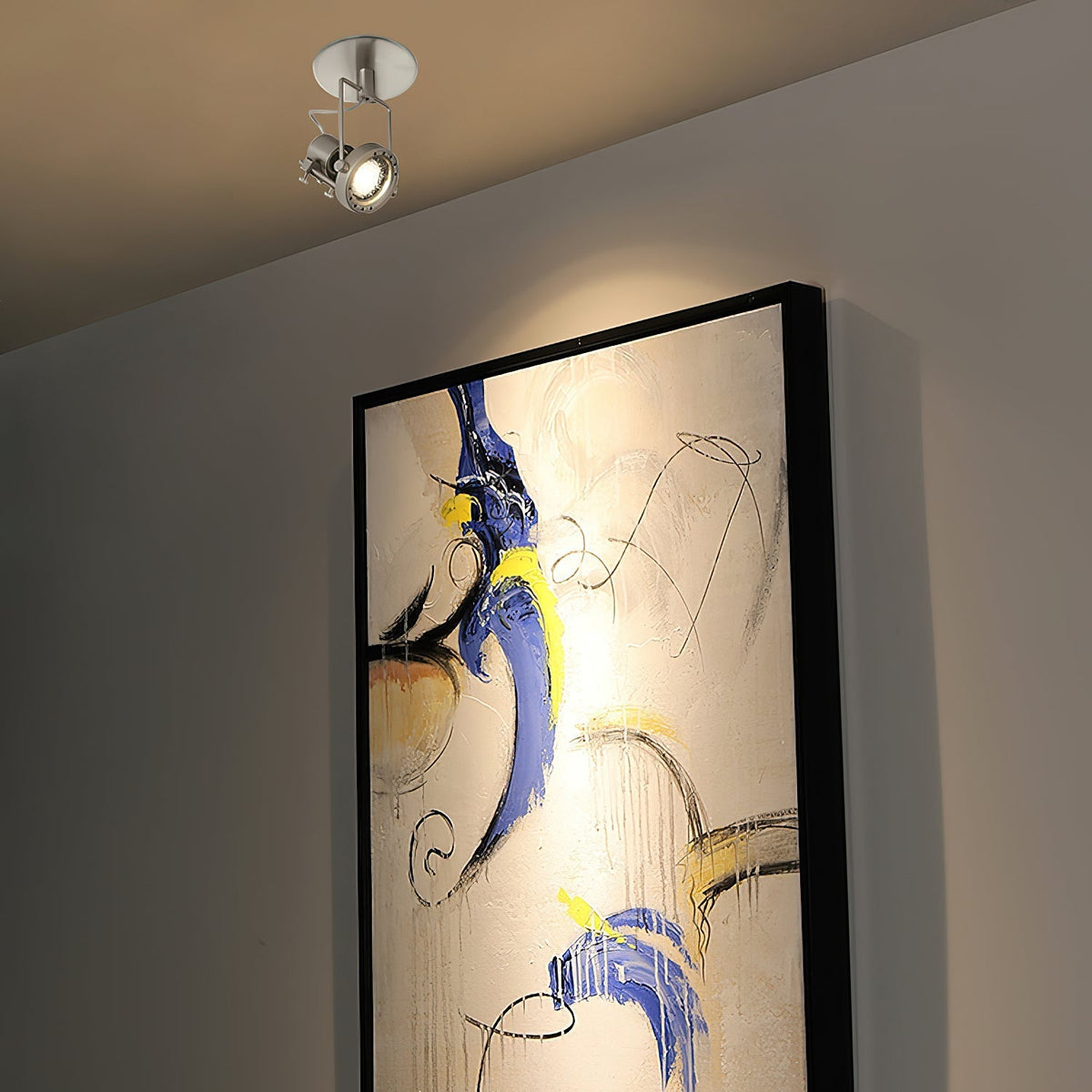 Keron lámpara de techo industrial en níquel