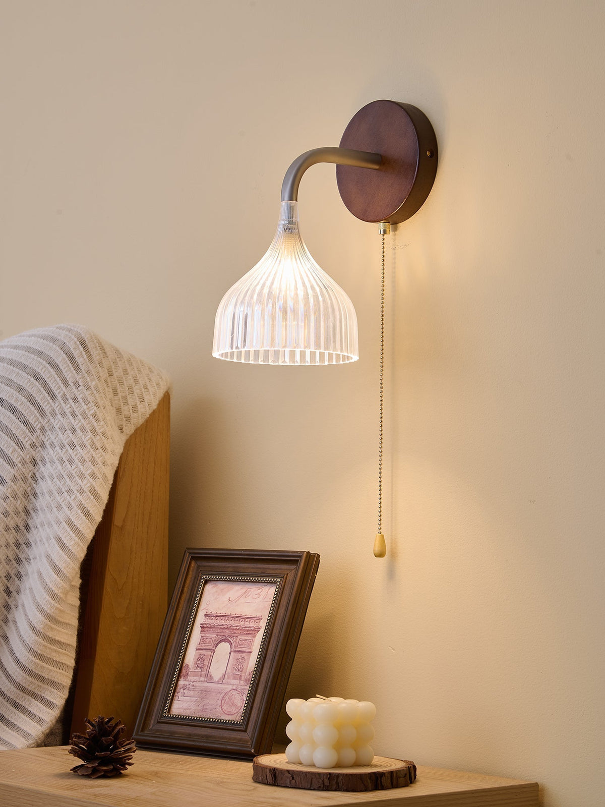 Cimararae aplique de pared elegancia de estilo clásico de madera