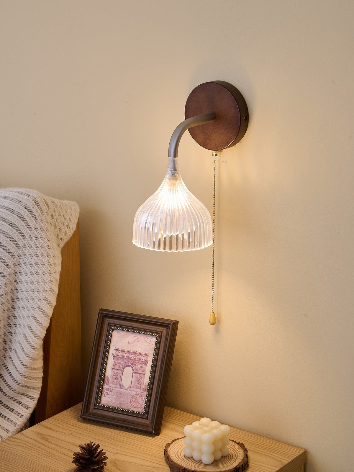 Cimararae aplique de pared elegancia de estilo clásico de madera