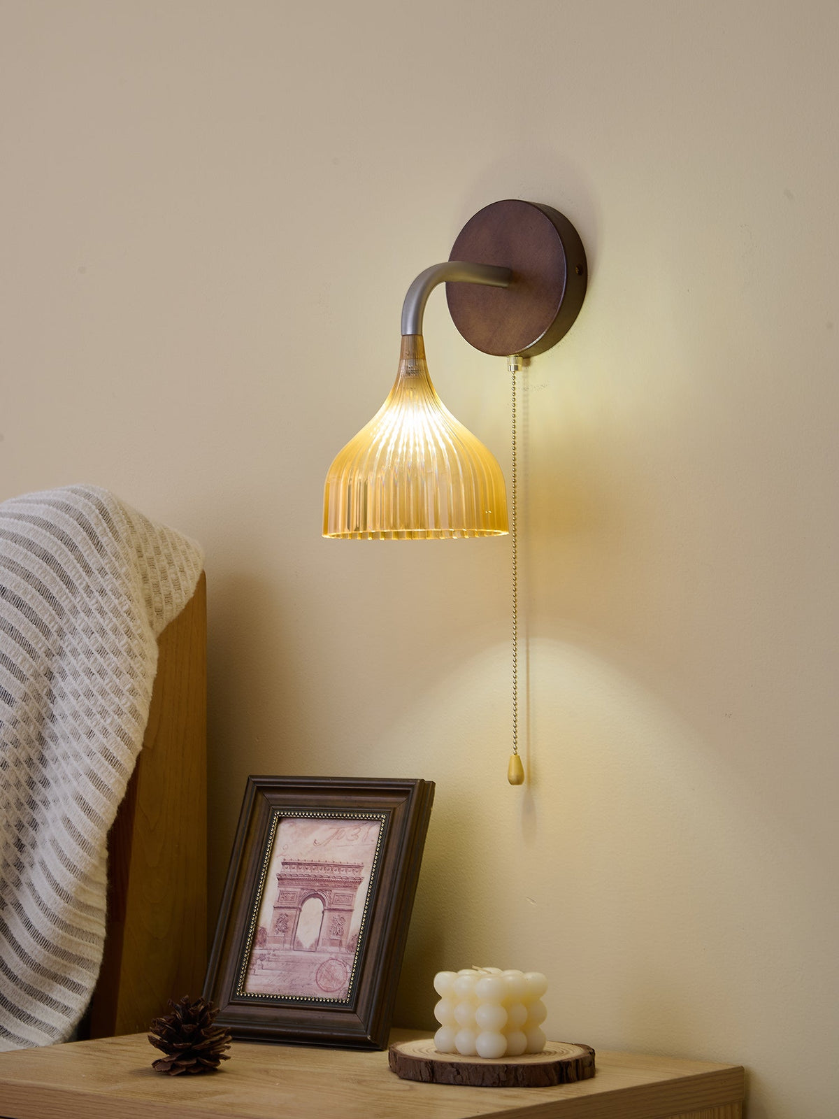 Cimararae aplique de pared elegancia de estilo clásico de madera