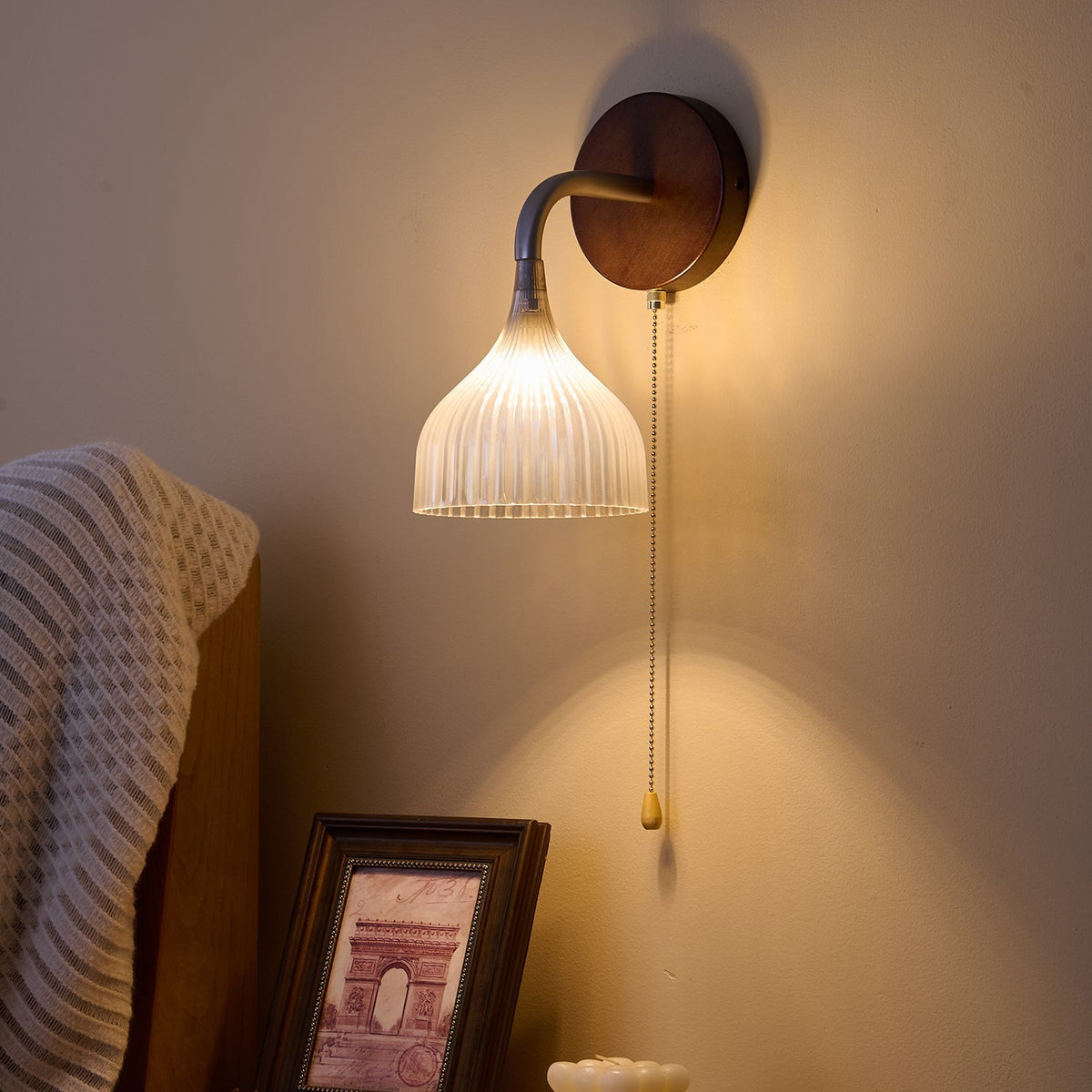 Cimararae aplique de pared elegancia de estilo clásico de madera