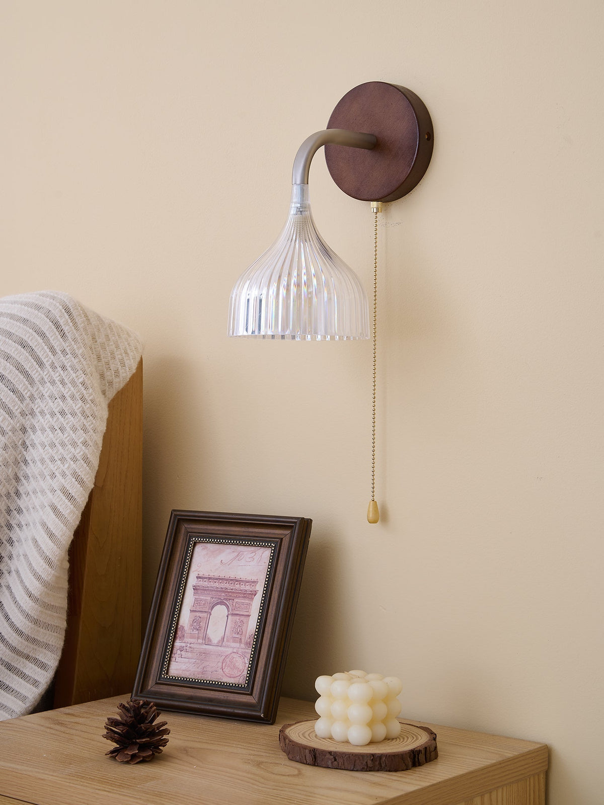 Cimararae aplique de pared elegancia de estilo clásico de madera
