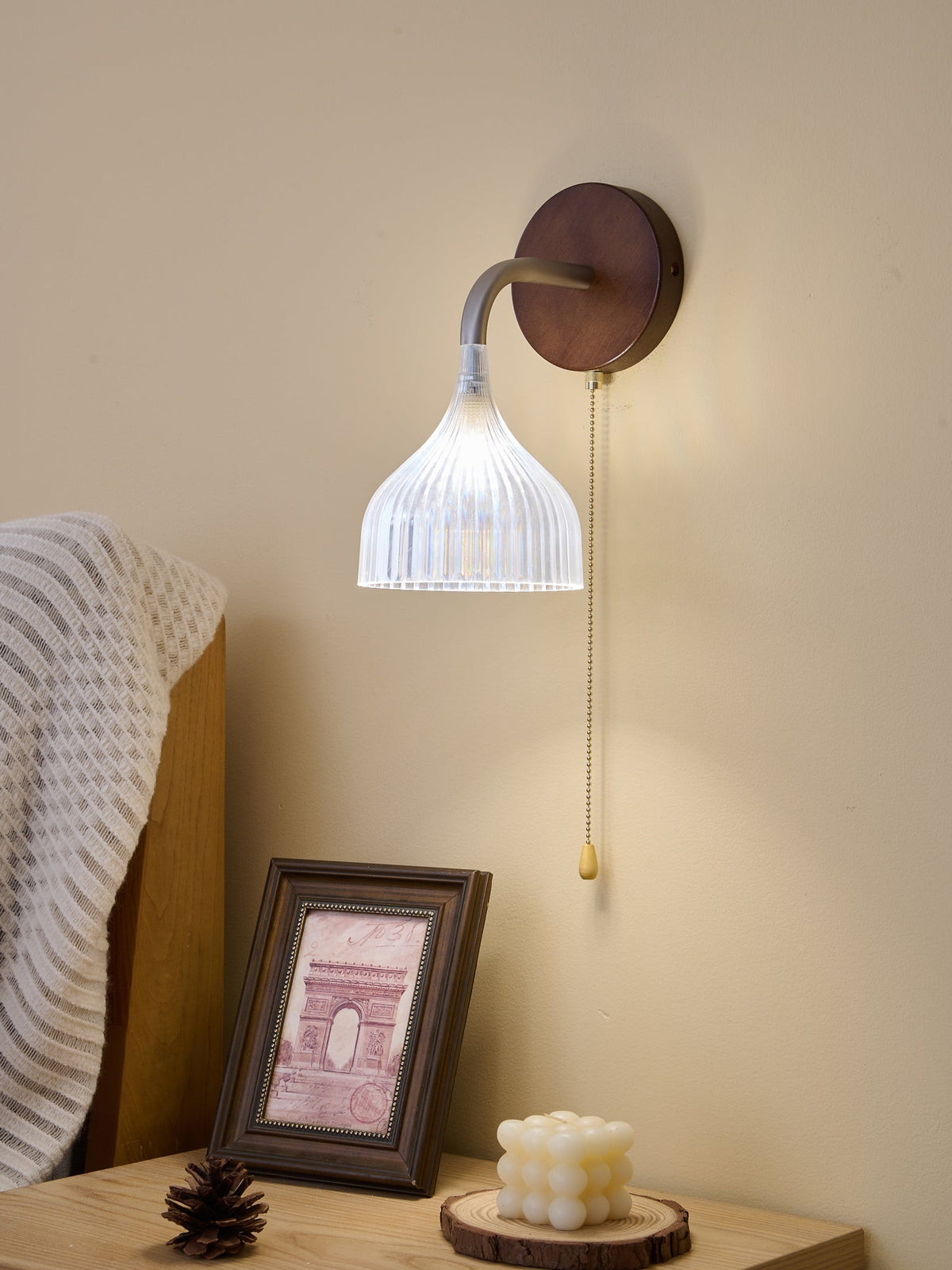 Cimararae aplique de pared elegancia de estilo clásico de madera