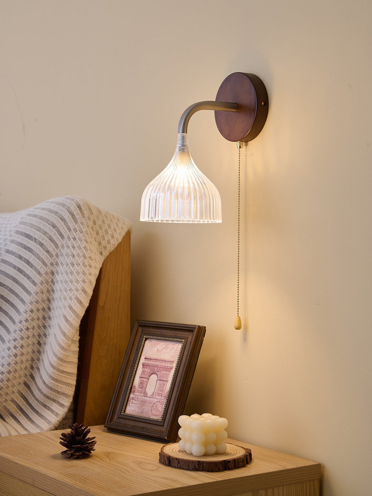 Cimararae aplique de pared elegancia de estilo clásico de madera