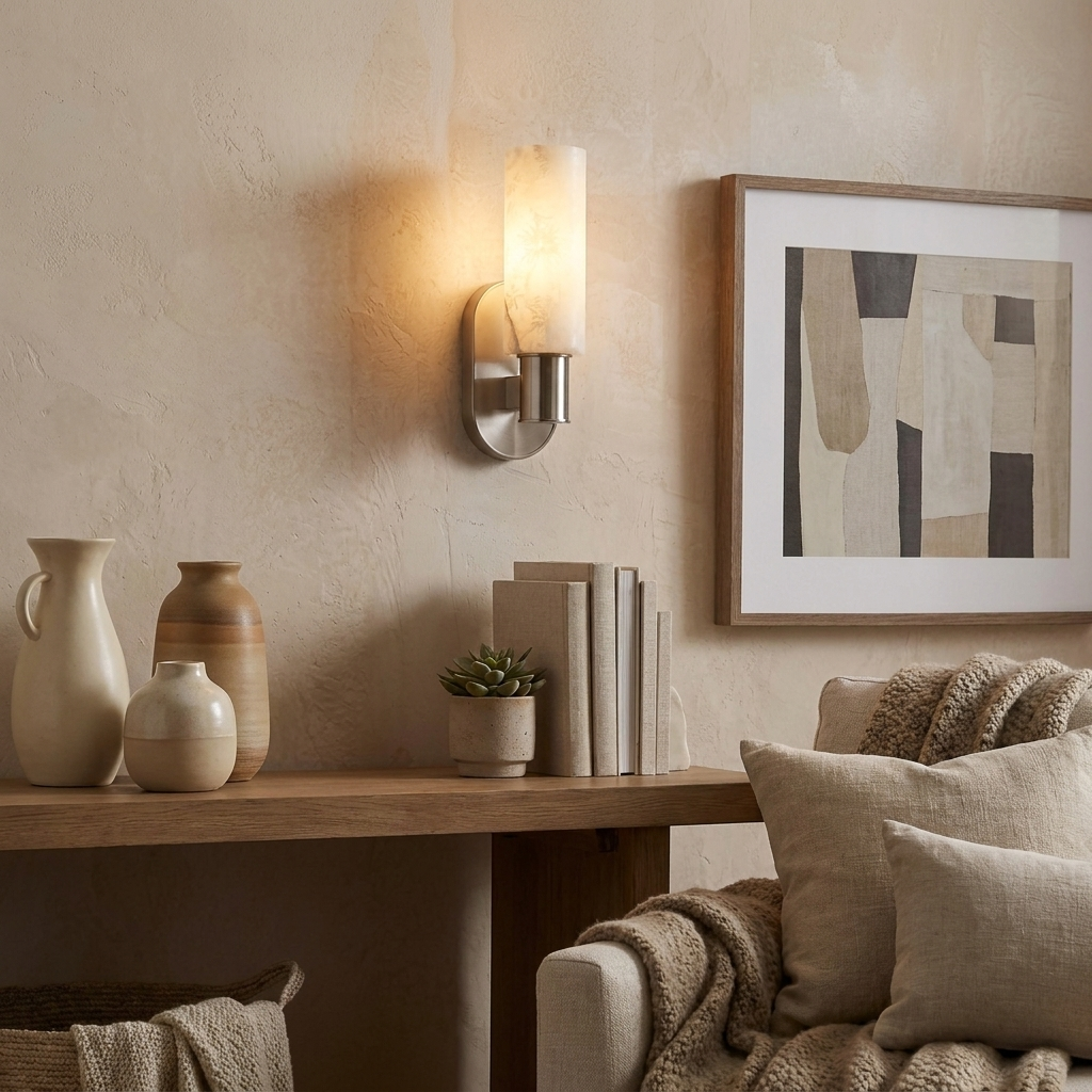 Perrymere Aplique de pared de alabastro