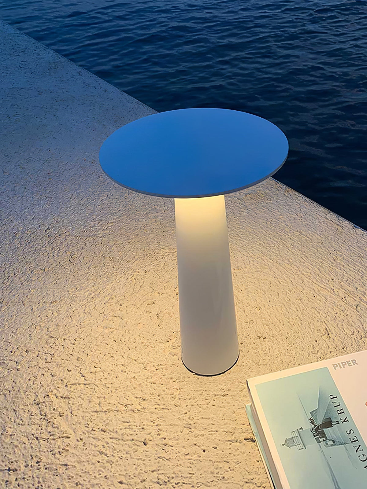 Gwil Disk luminaria exterior para mesa