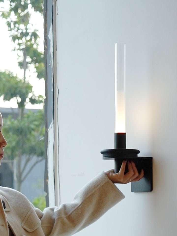 Ripz aplique de pared de vidrio recargable