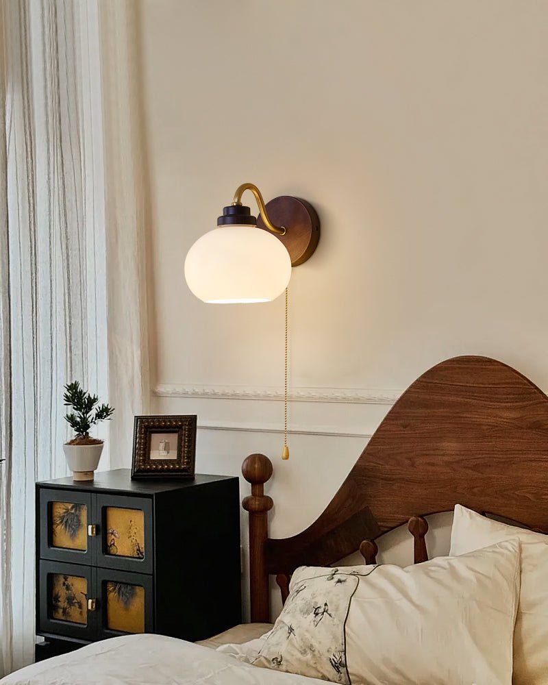 Bobble Aplique de pared Vidrio Madera Premium Nórdico Arte