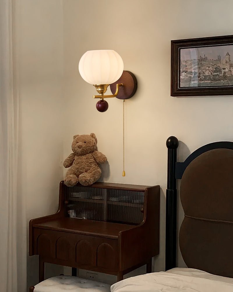 Bobble Aplique de pared Vidrio Madera Premium Nórdico Arte