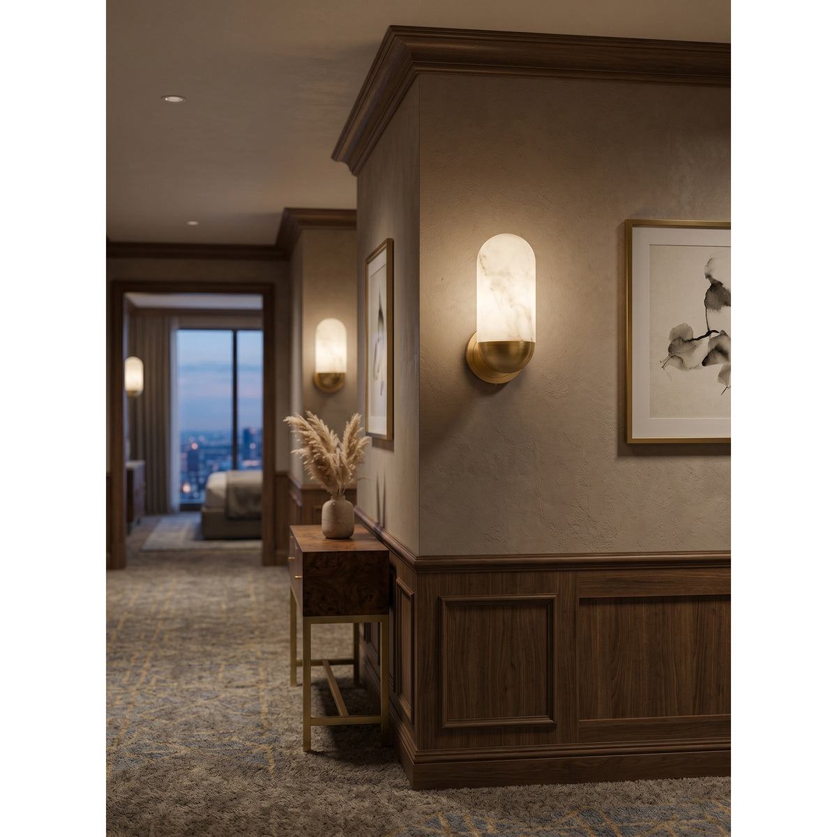 Lumeers aplique de pared alabastro