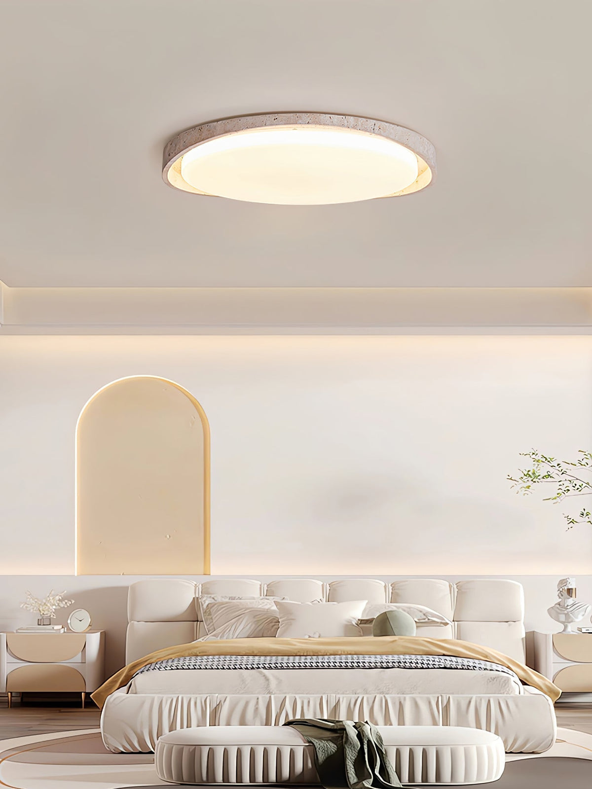 Vanoren Luz de Techo Minimalista de Travertino