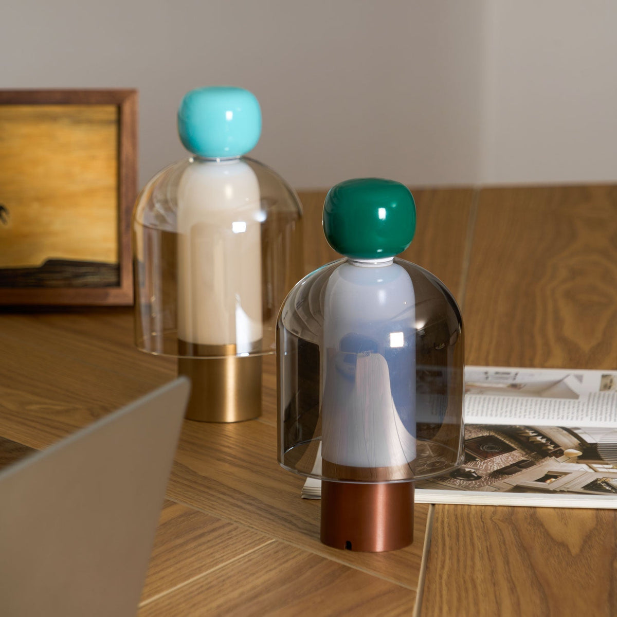 Nara lámpara de mesa artística de vidrio