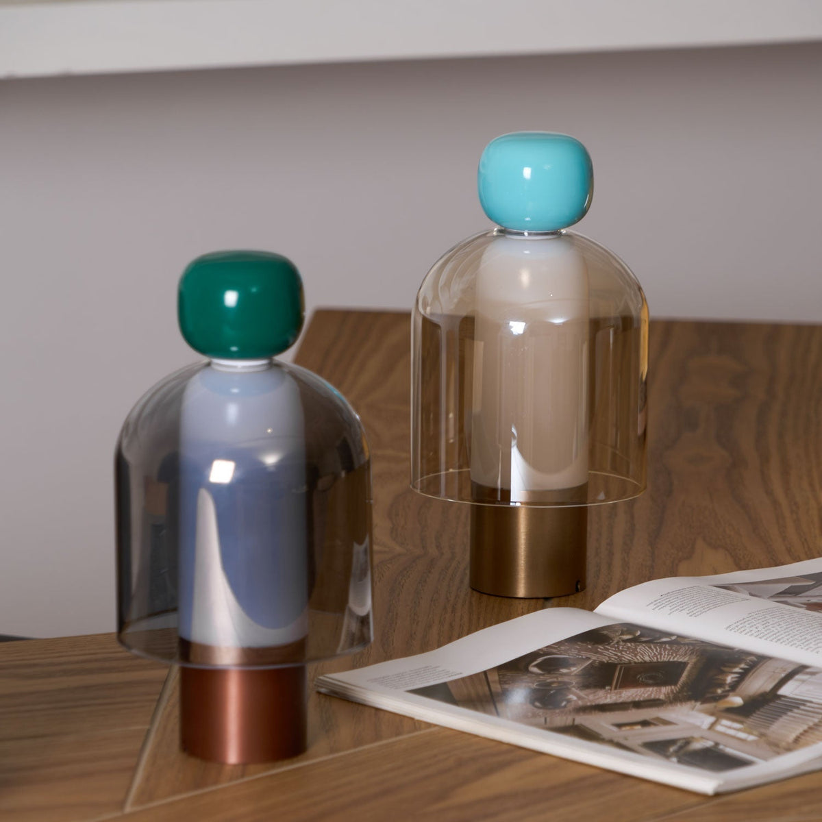 Nara lámpara de mesa artística de vidrio