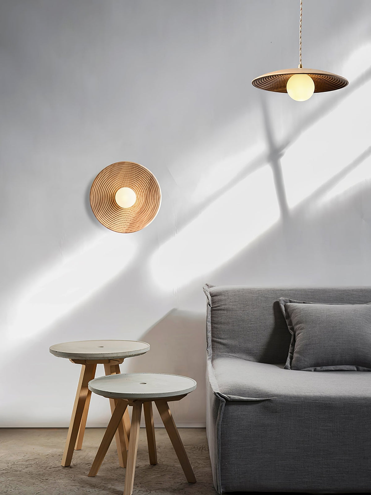 Aldenise aplique de pared de madera estilo nórdico con contorno artístico