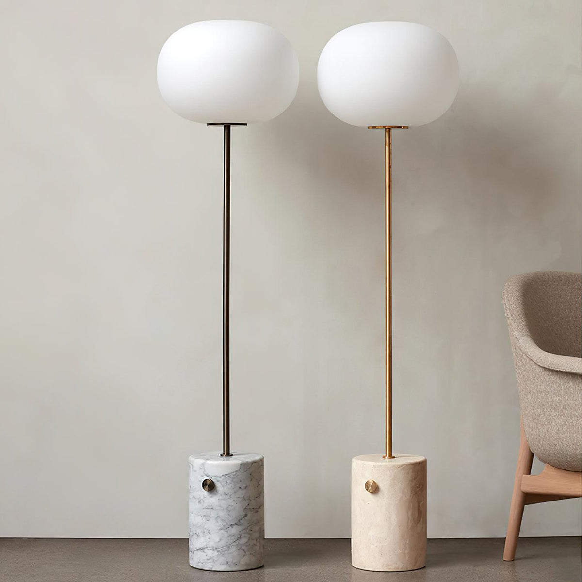 Iloryra Column-Base de travertino lámpara de pie