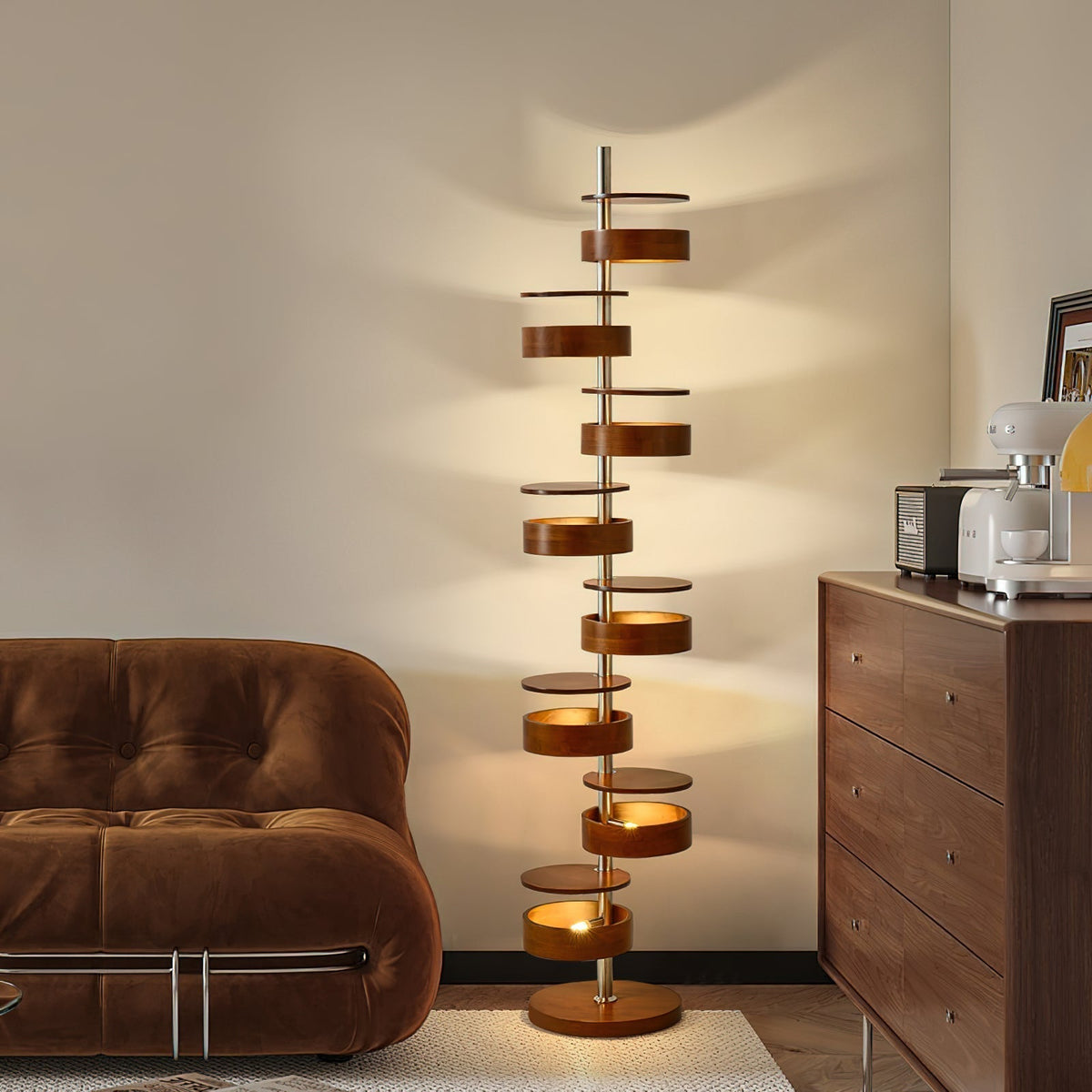 Lynix lámpara de pie de madera