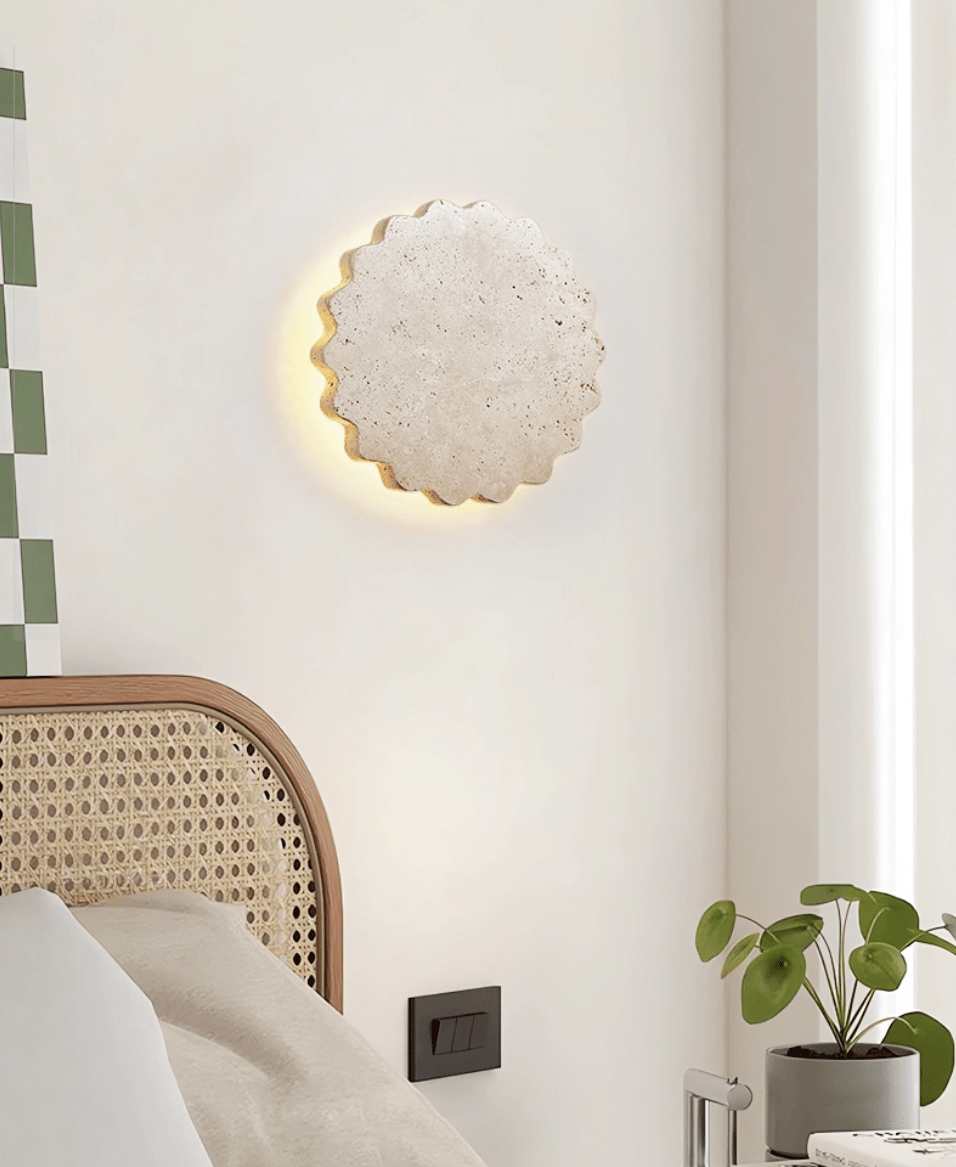 Viraanette aplique de pared Luna con borde escotillado